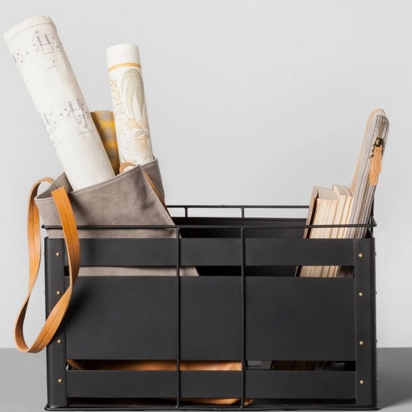 Metal Bin Large Black- Hearth & Hand Magnolia - Picture 4 of 4